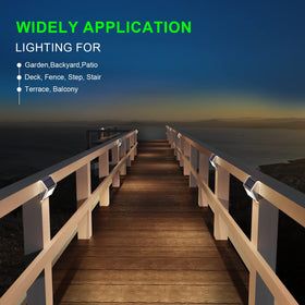 JSOT solar fence lights providing patio and yard ambience