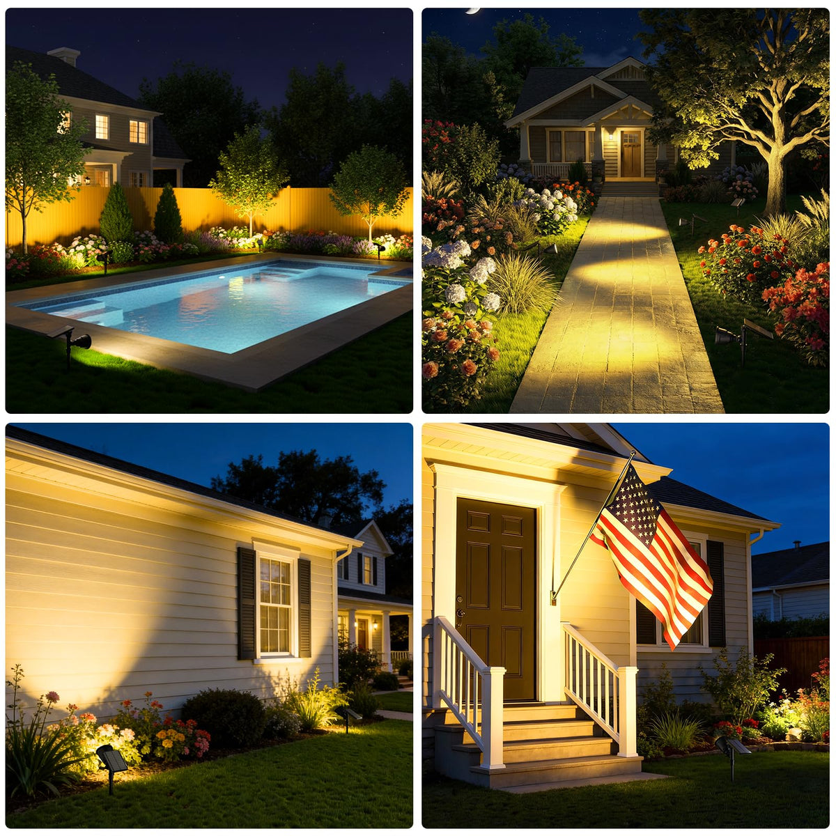 JSOT solar walkway light guiding a garden path