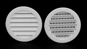 JSP Manufacturing display case vent in white for improved air circulation.