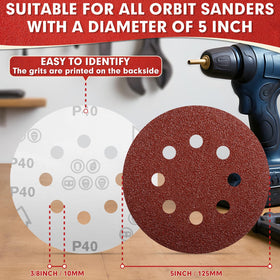 JTIEO 180-piece sandpaper assortment from heavy to fine finishing
