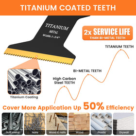 JTWEB titanium-extended oscillating blade 1-3/4 inch for deeper cuts.
