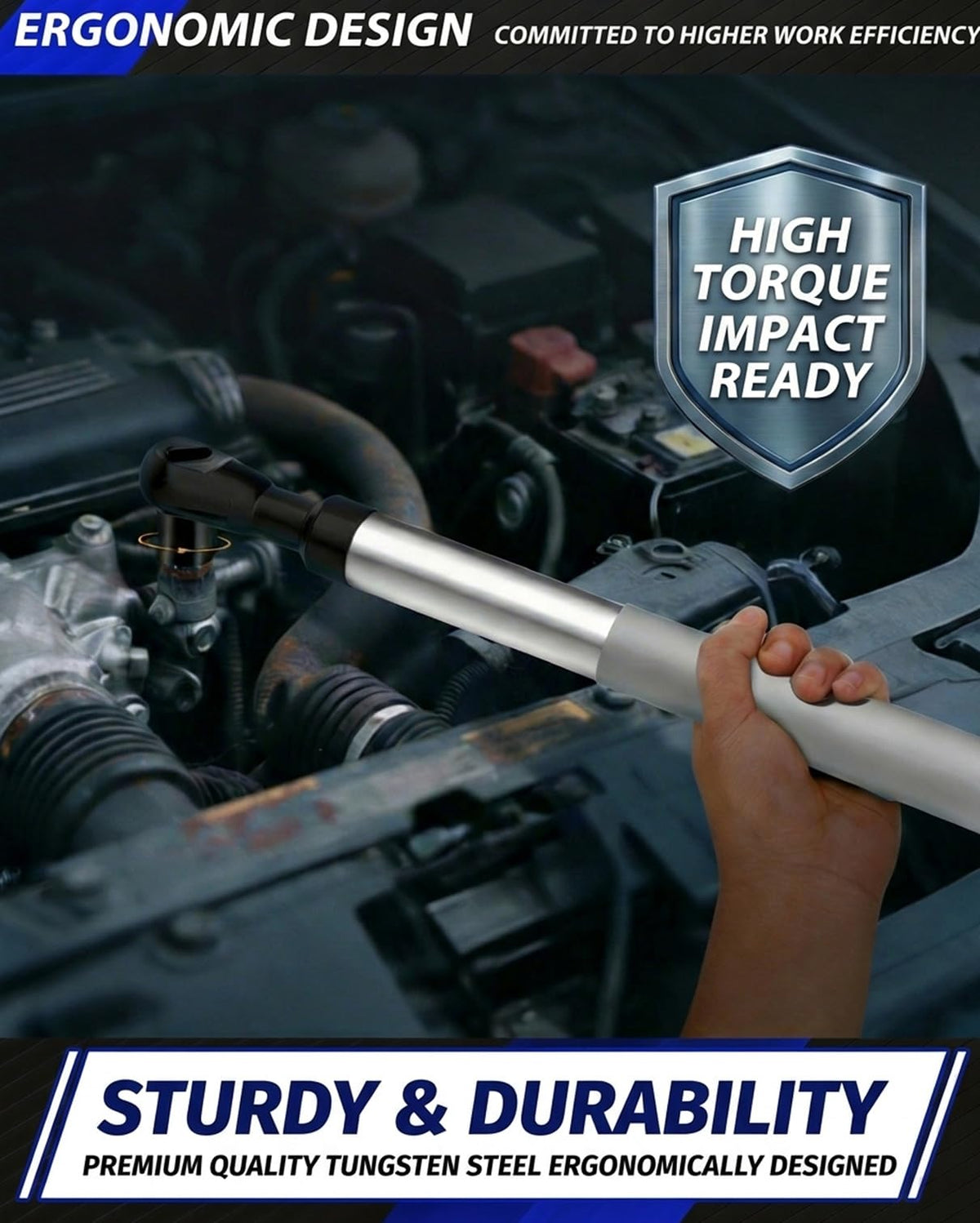 JTZWN adapters included for versatile connections with the wrench