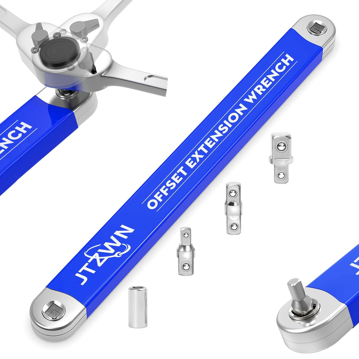 JTZWN offset extension wrench shown full length for tight space access.