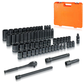JU JIAN TEC 1/2‑inch drive master impact sockets for high-torque work.
