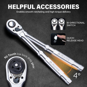 JU JIAN TEC 6-inch extension bar adds reach for hard-to-access fasteners