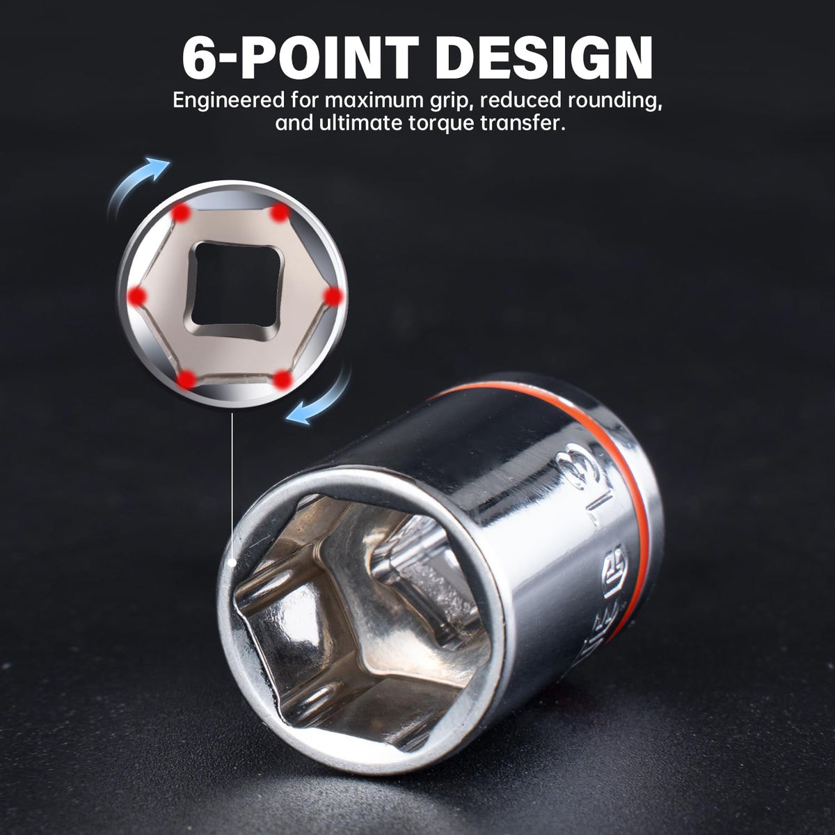 JU JIAN TEC 90-tooth ratchet closeup enables smooth, precise drives