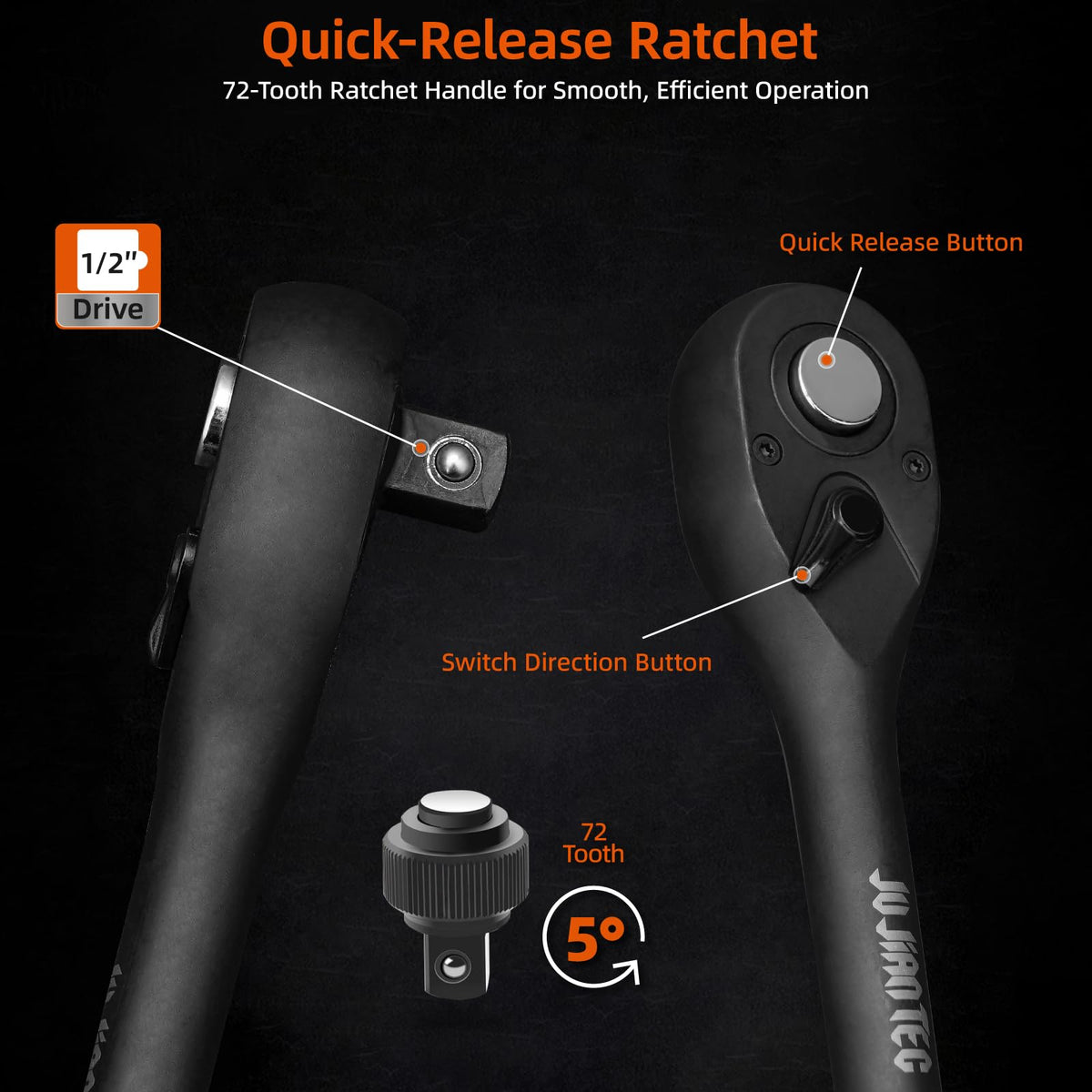 JU JIAN TEC blow-molded case keeps tools organized and portable.