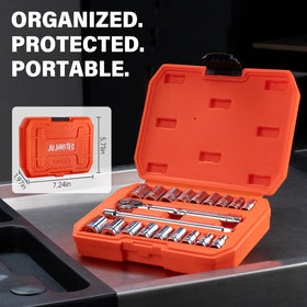 JU JIAN TEC molded storage case open for easy organization
