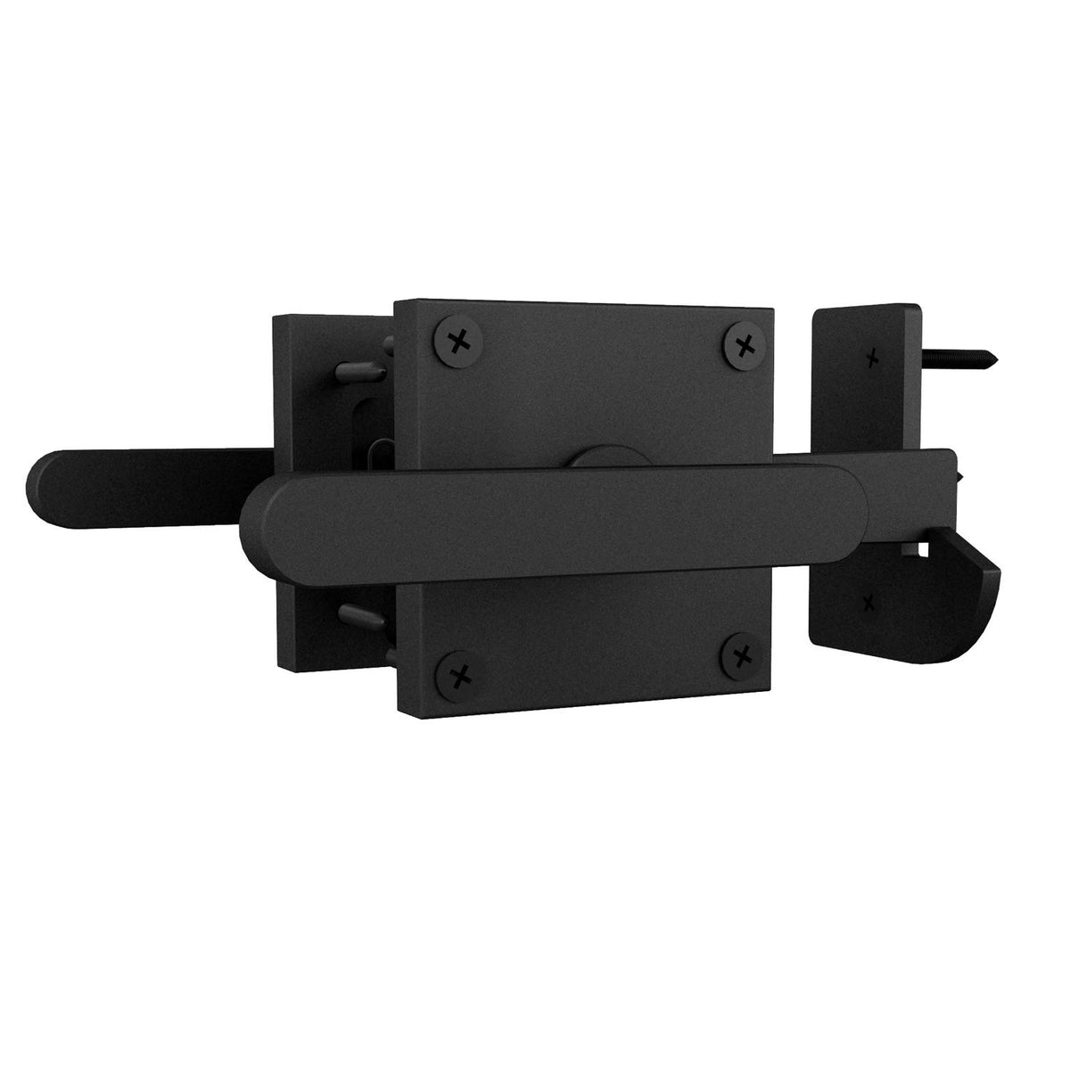 JUBEST dual-handle front view for easy inside outside access on left-inswing gates