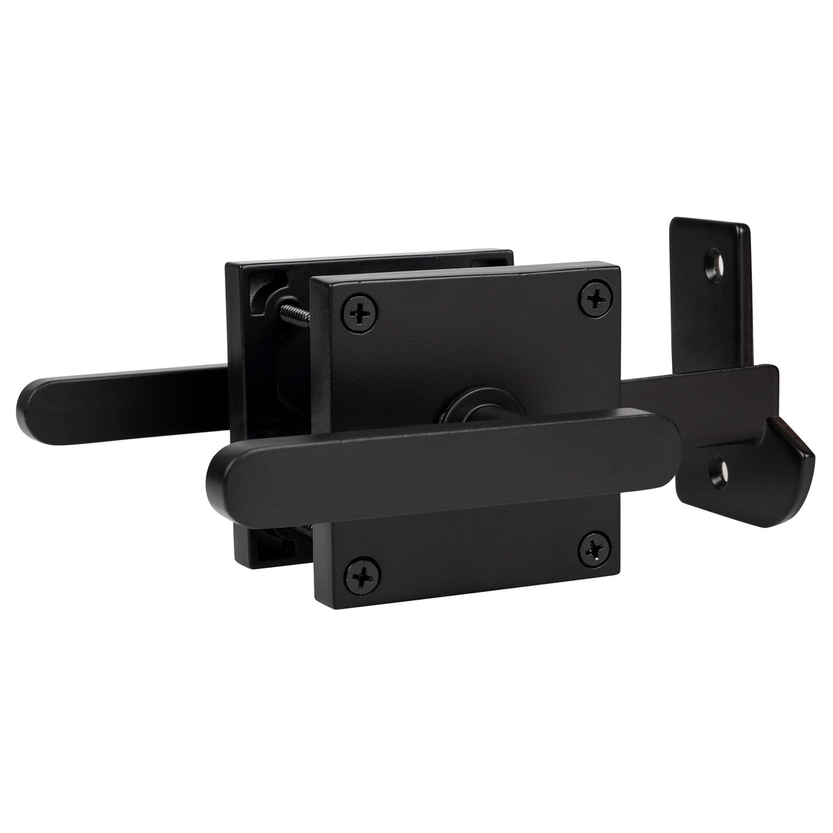 JUBEST in-use pool gate shows easy access and self-locking feature