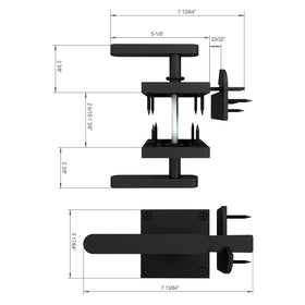 JUBEST left-inswing compatibility illustration for outdoor fences and pool gates