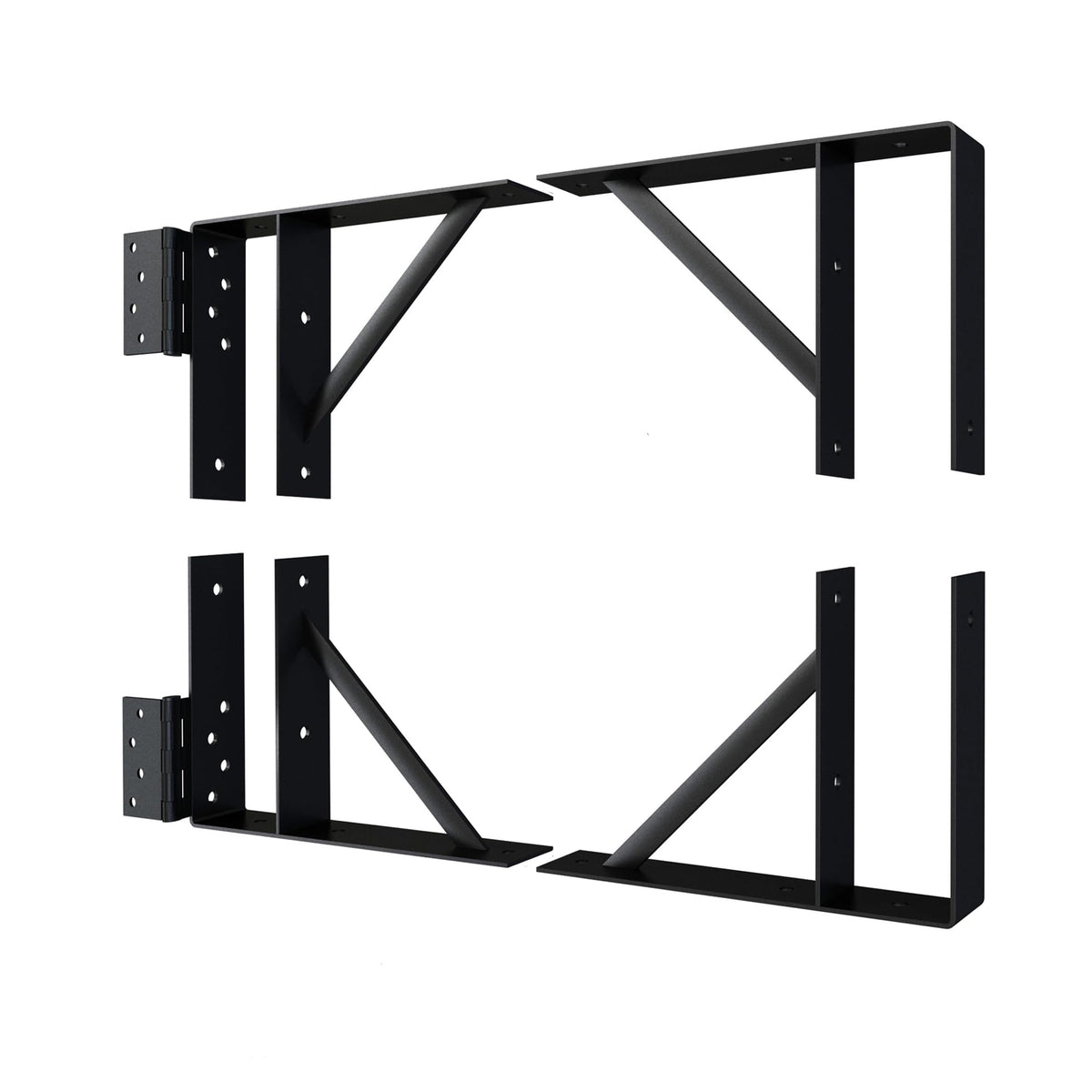 JUBEST heavy-duty gate bracket set provides reliable support for wooden gates.