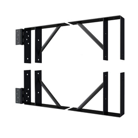 JUBEST heavy-duty gate bracket set provides reliable support for wooden gates.