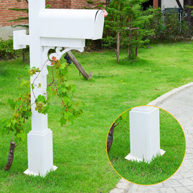 Juexica white post skirt fits 3 to 6.5 inch columns.