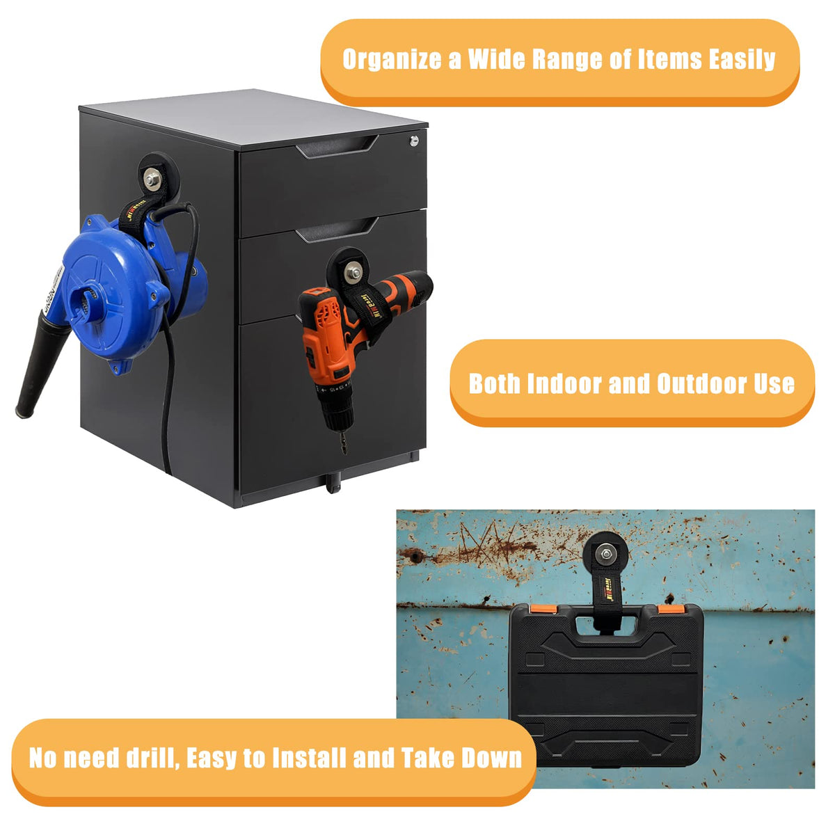 Juformin magnetic hook used in garage, boat, or trailer for versatile storage