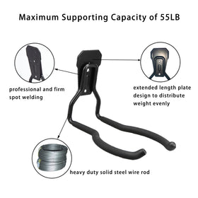 Heavy duty steel Juformin Weedeater Hanger demonstrates durable construction