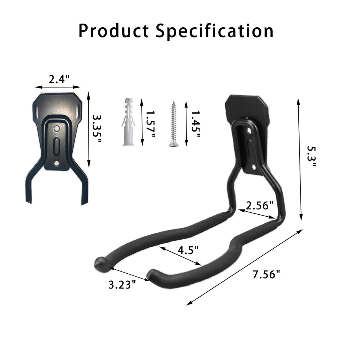 Close up of Juformin Weedeater Hanger soft PVC coating protecting tool finishes