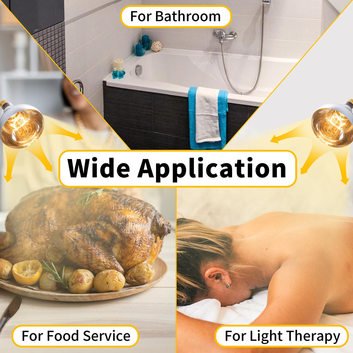 Jugbuy heat lamp in bathroom or spa setup delivering versatile warmth