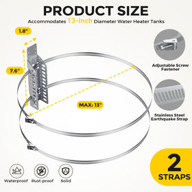JUGGHOME stainless steel anti-shock straps provide durable tank security