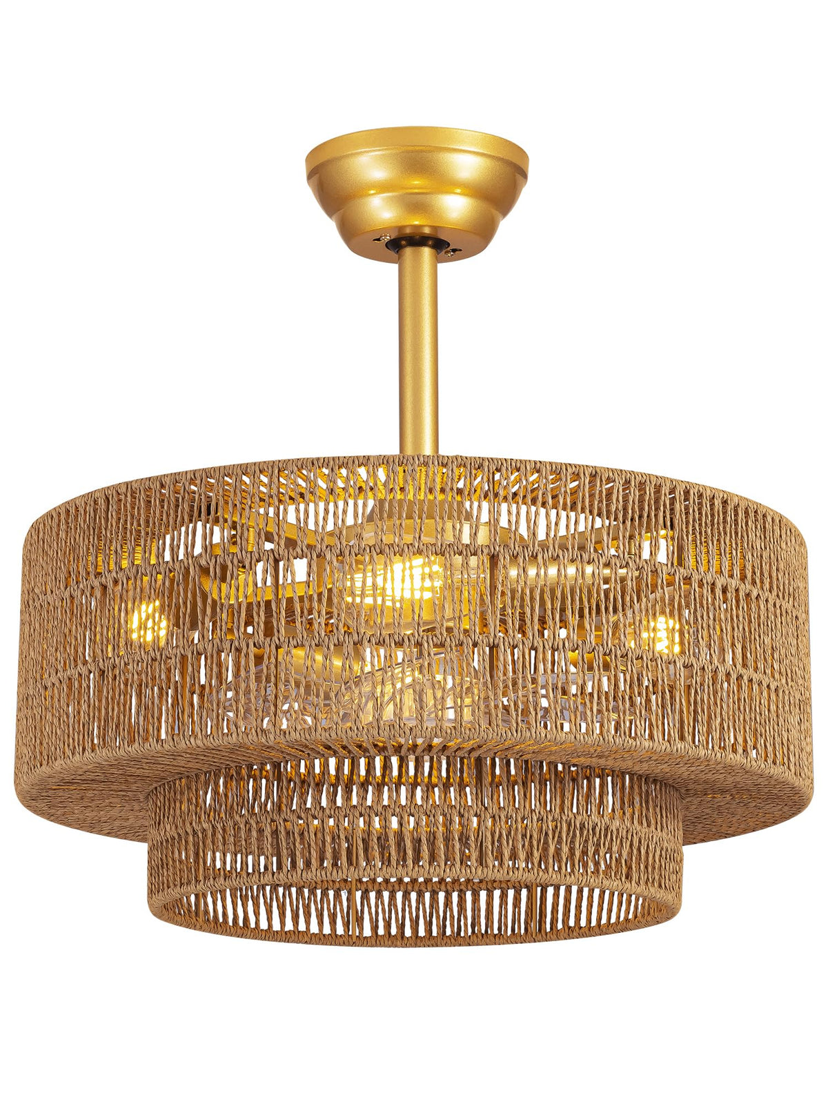 Jughtbo boho caged fandelier four E26 sockets for bulb versatility