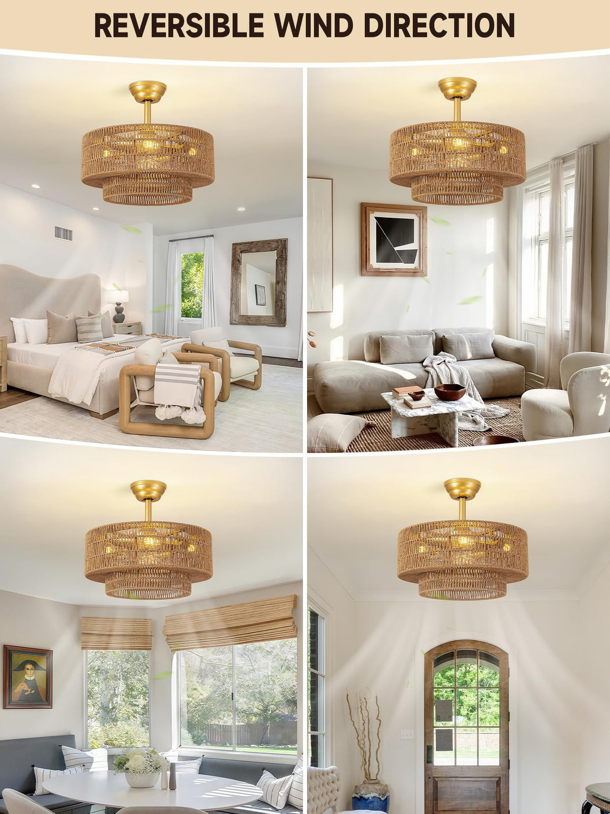 Jughtbo boho caged fandelier living room setup demonstrates broad lighting coverage