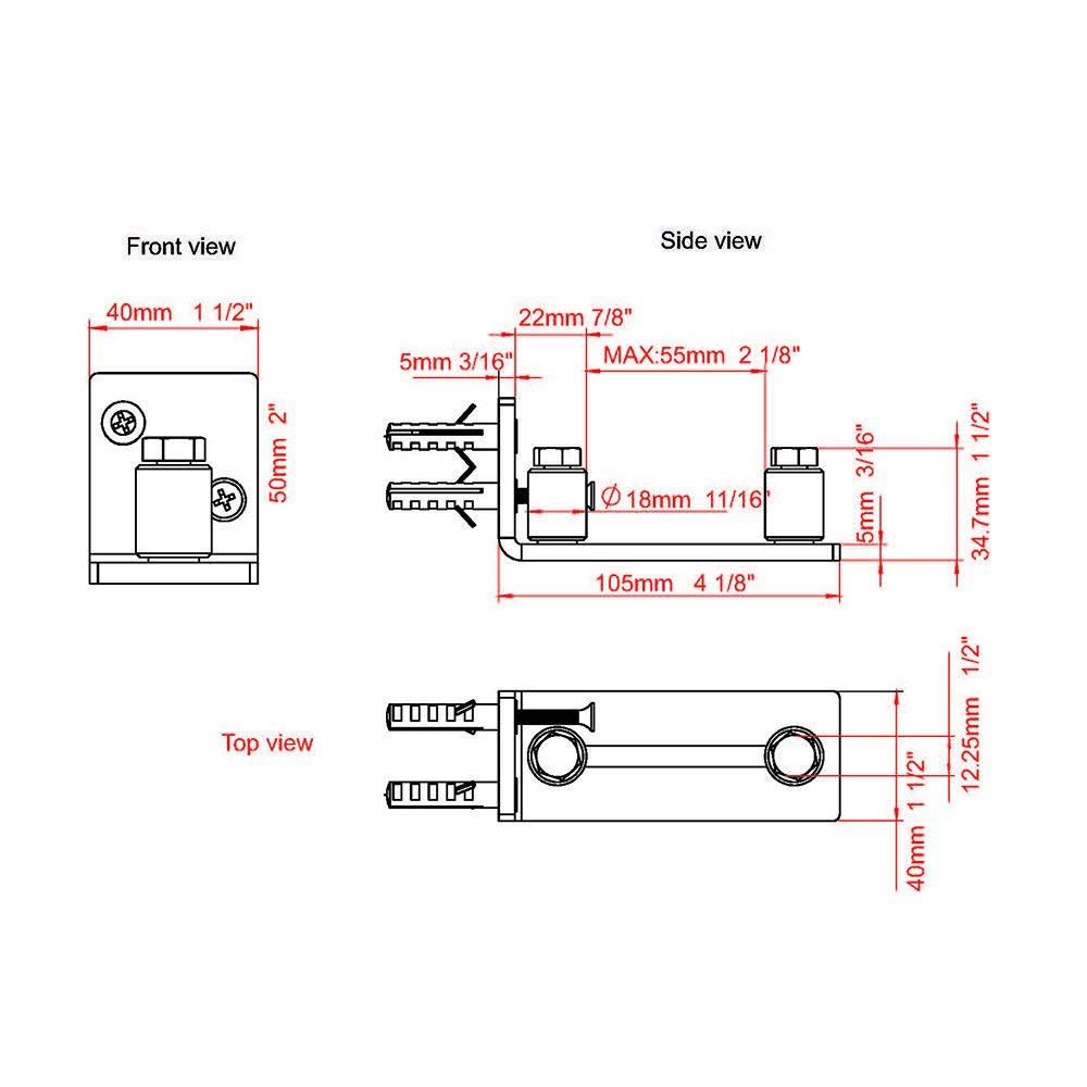 JUGREAT Barn Door Guide flat bottom design preserves floors during use.