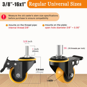 Julang four-pack heavy-duty casters for smooth, reliable maneuvering