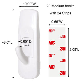 JulyWind strong 2lb capacity hook holds towels, coats and keys.