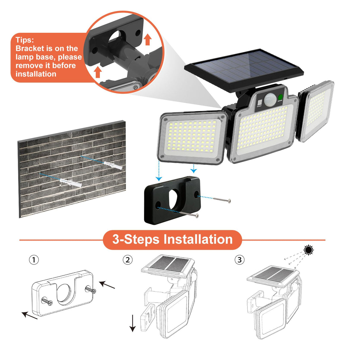JumJam waterproof outdoor lights withstand weather for garage and patio