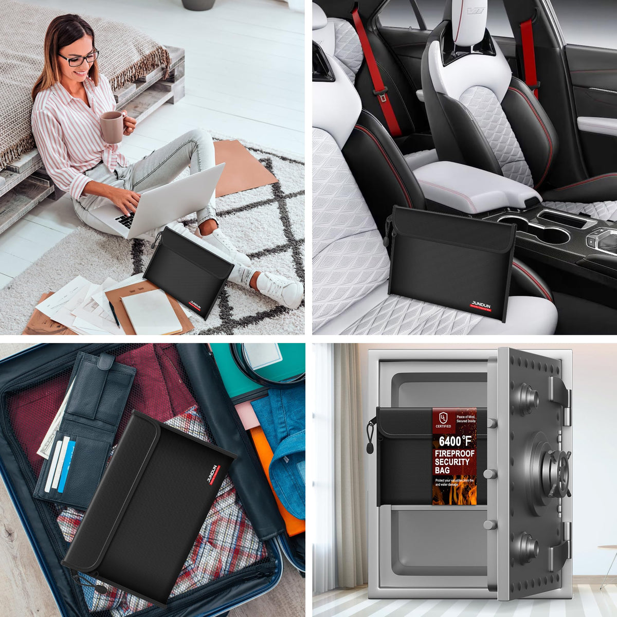 JUNDUN home, office, travel storage for valuables