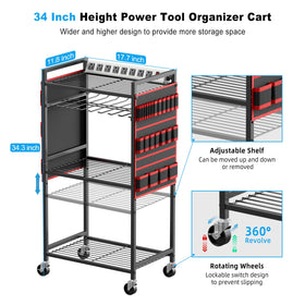 JUNNUJ four wheels enable easy movement around the workspace.
