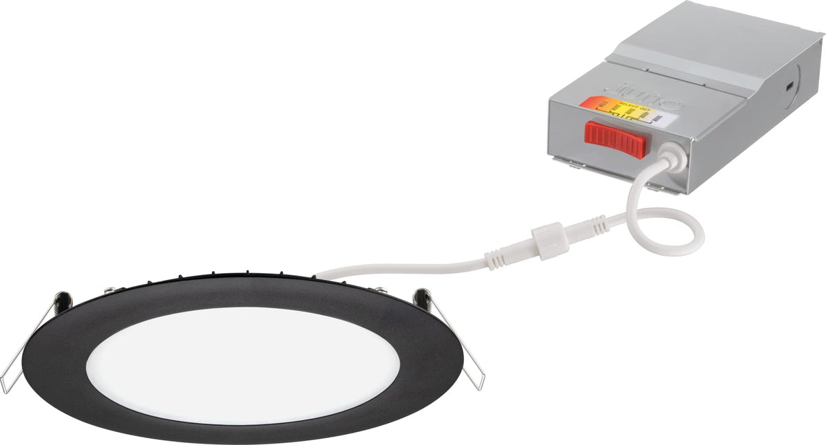 Juno LED wafer downlight close-up showing slim profile and even illumination