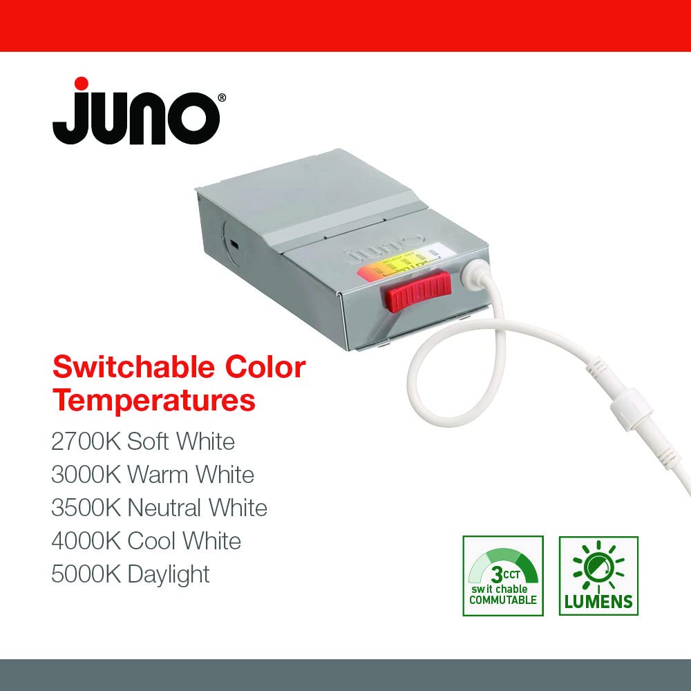Juno matte white trim downlight adds modern ceiling aesthetics.