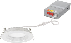 Juno remote driver downlight simplifies installation in tight ceilings.