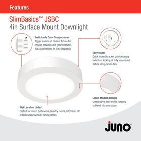 Juno SlimBasics dimmable ceiling light for adjustable brightness in living spaces