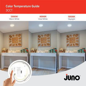 Juno SlimBasics selectable color temperature from 3000K to 5000K for versatile ambiance