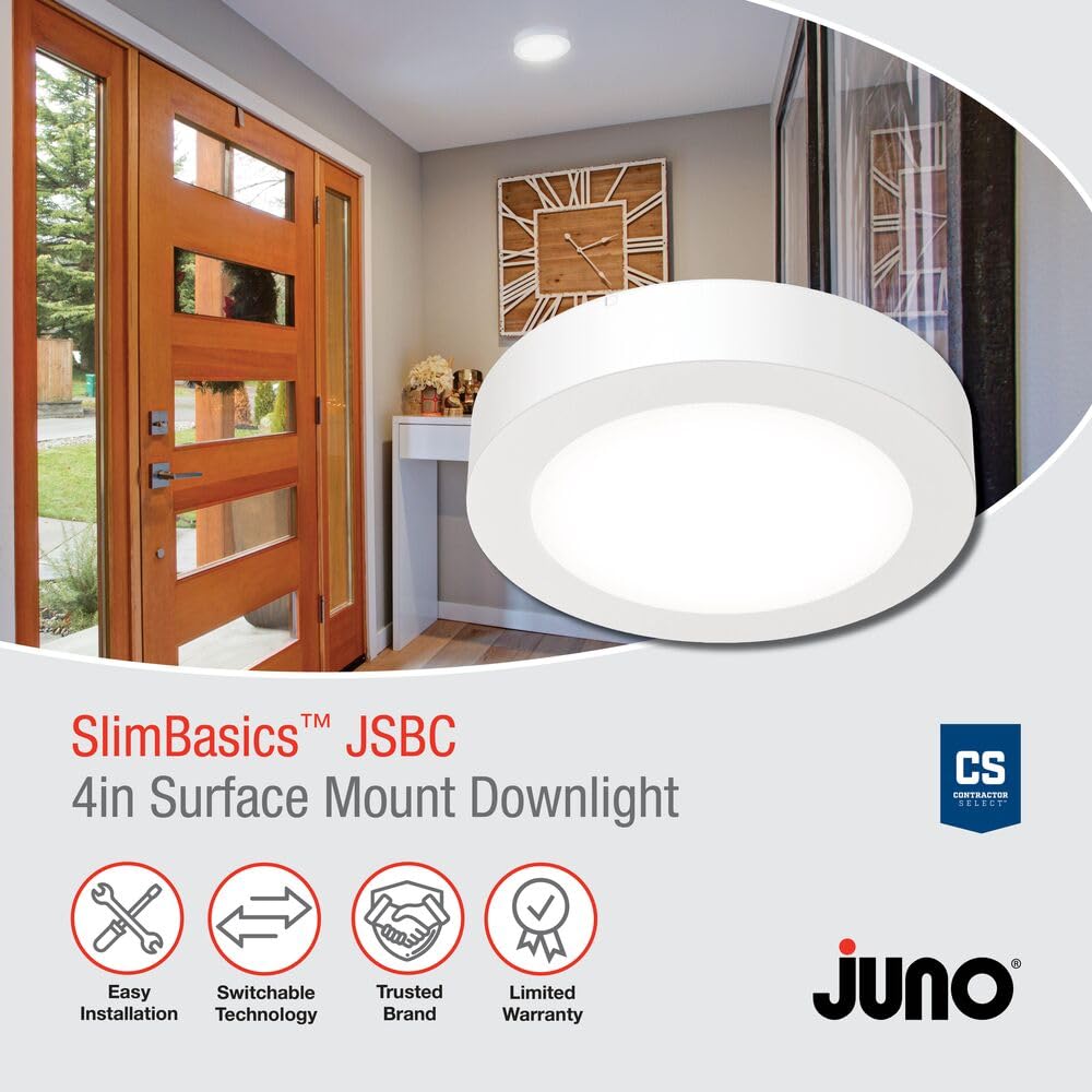 Juno SlimBasics shower-ready light with wet rating for humid bathrooms