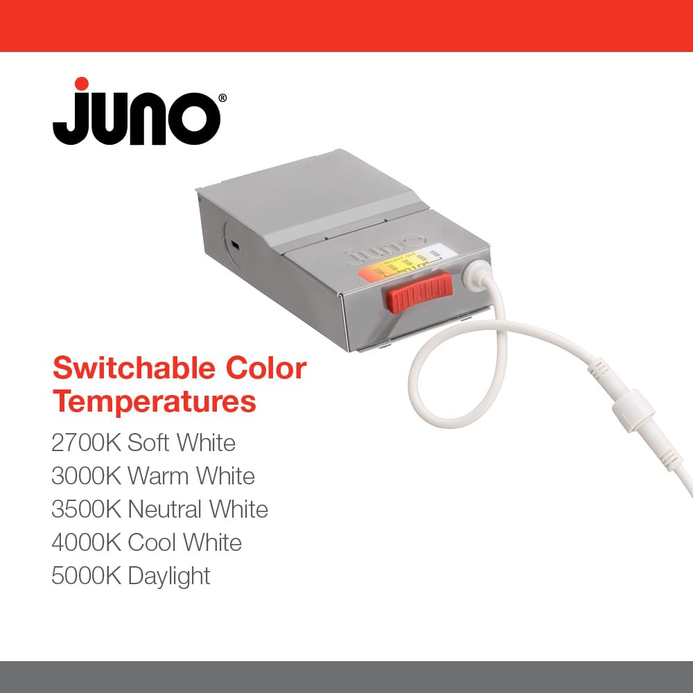 Juno 4in color temperature switch demonstrates easy ambience tuning.