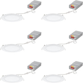 Juno 6-inch wafer downlight in ceiling for a clean, modern look and energy efficiency