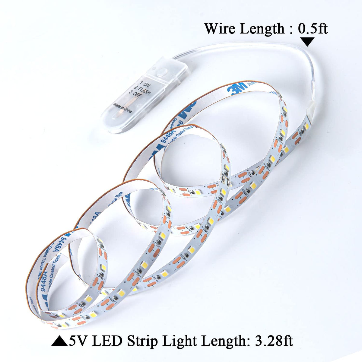 Junwen 5V battery strip with safe operation for kids and pets