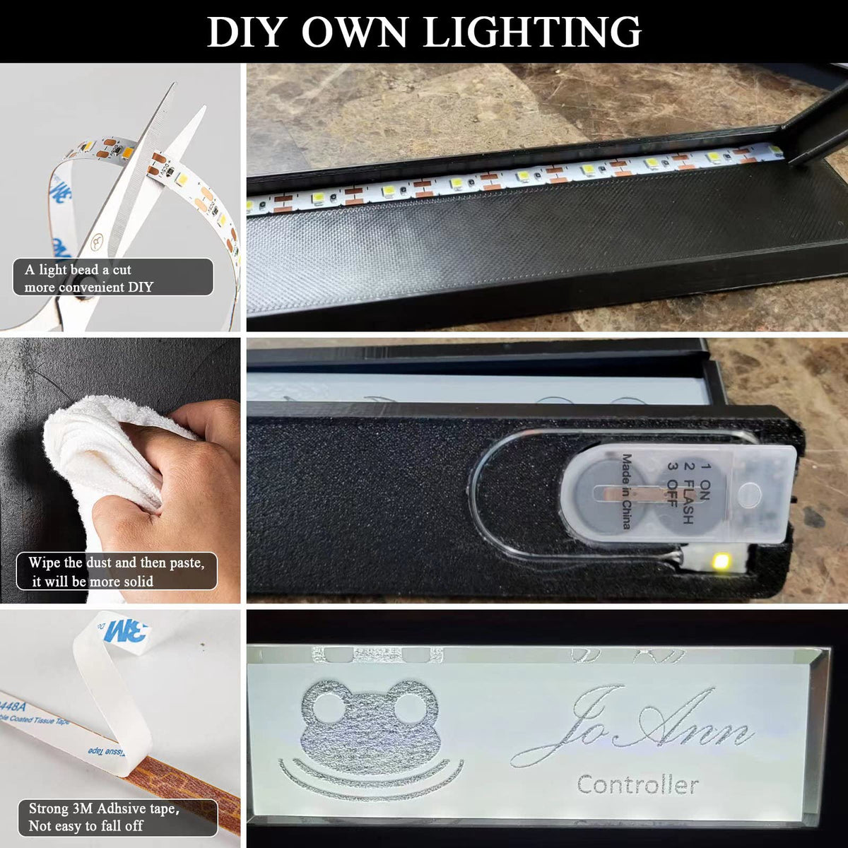 Junwen LED strip light two modes for a wedding centerpiece display
