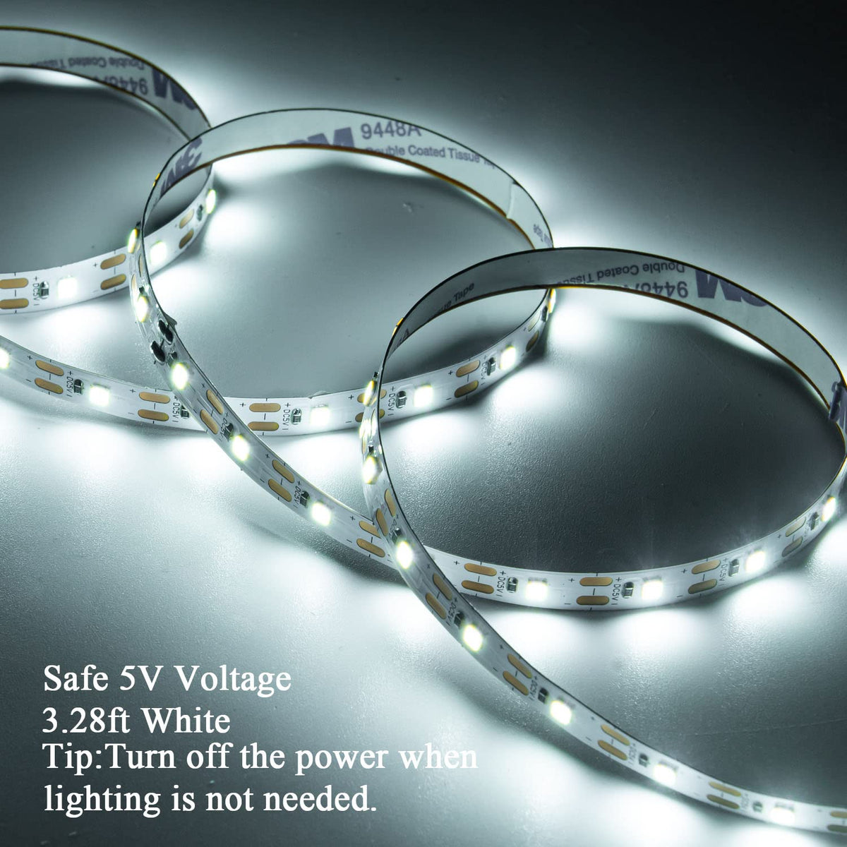 Junwen LED strip lights 2-pack for portable, outlet-free car and bar lighting