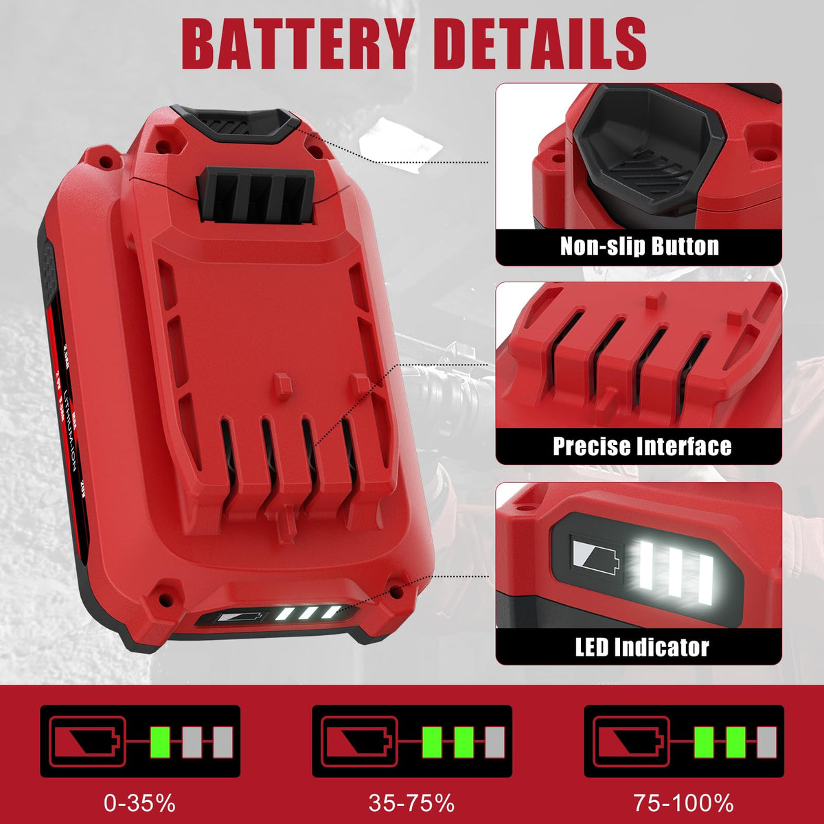 Junwood protection system guards against overcharge and short circuits.