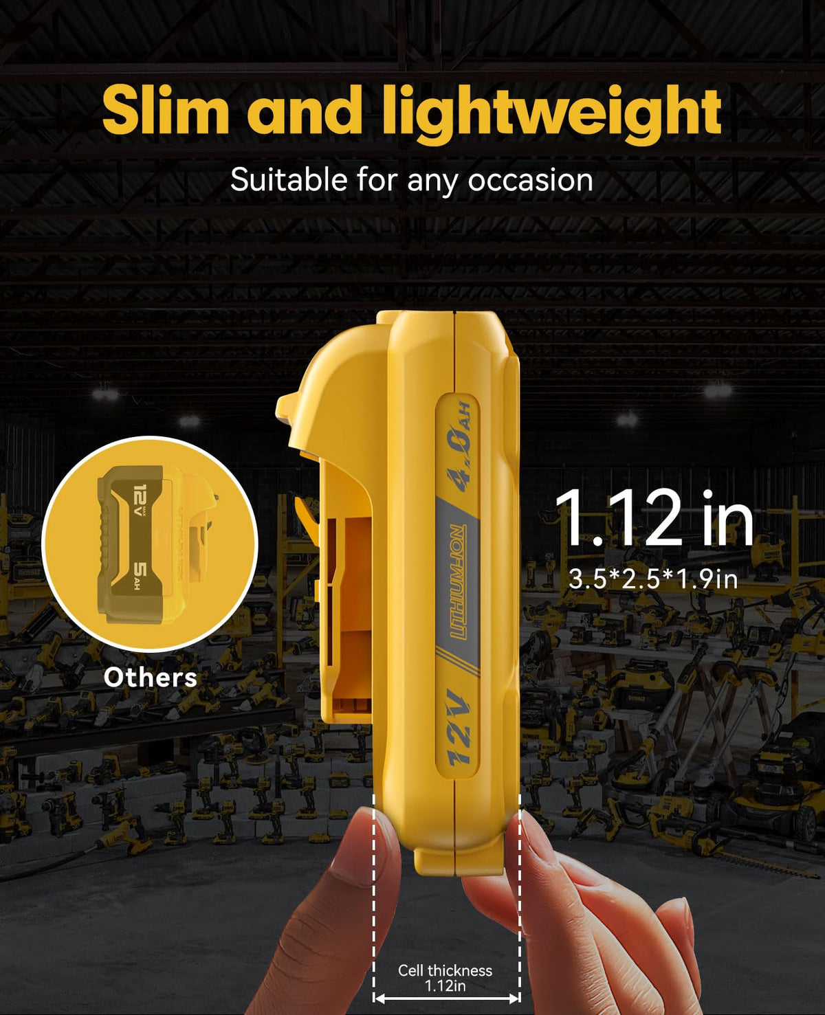 JUNWOOD replacement battery for Dewalt 12V Max in everyday tasks