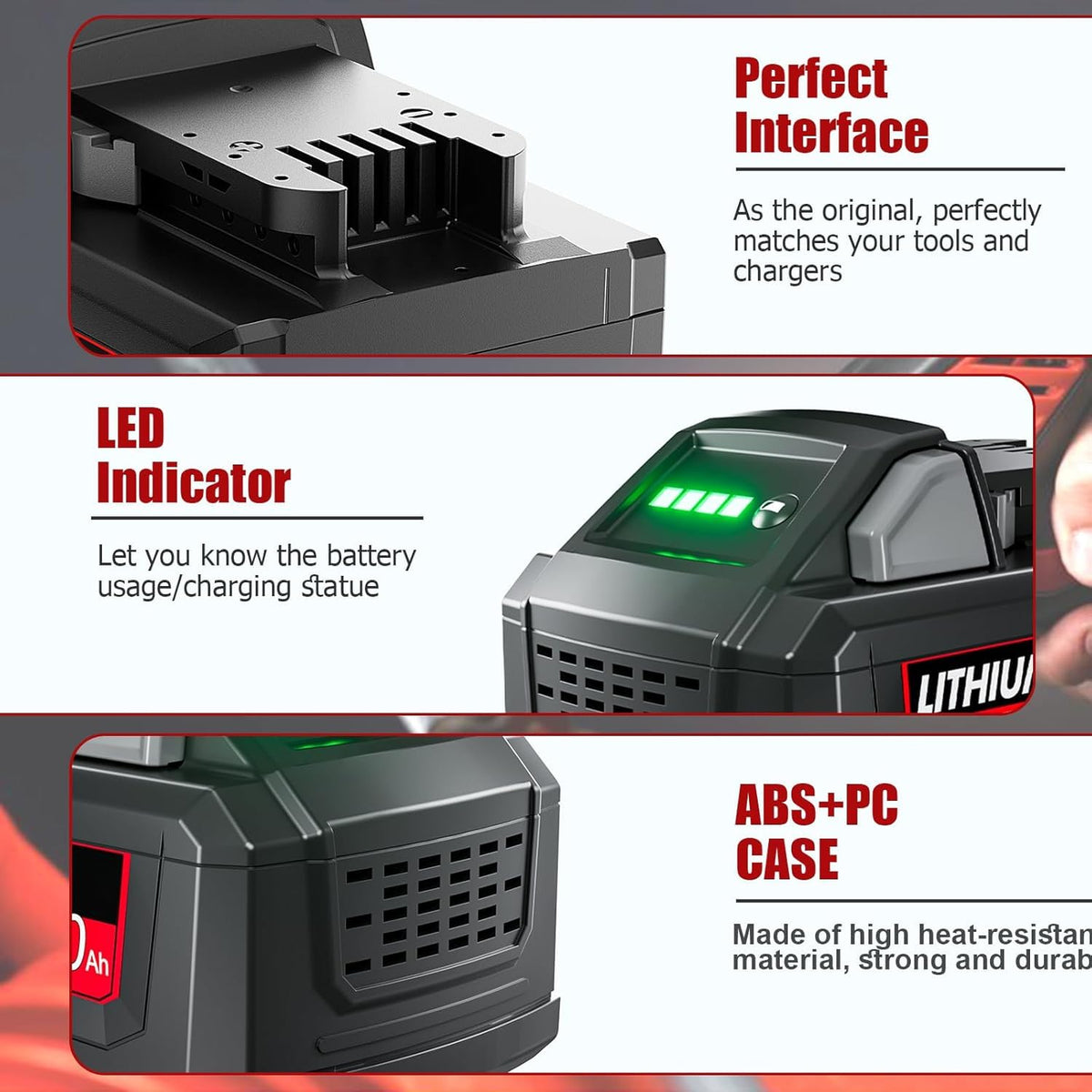 JUNWOOD lithium-ion safety features protect against overcharge and short circuits.