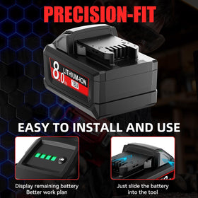 JUNWOOD M18 8Ah battery charging session with smart gauge.