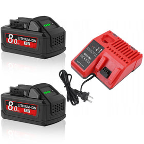 Junwood M18 8Ah battery for Milwaukee tools with extended runtime benefit.