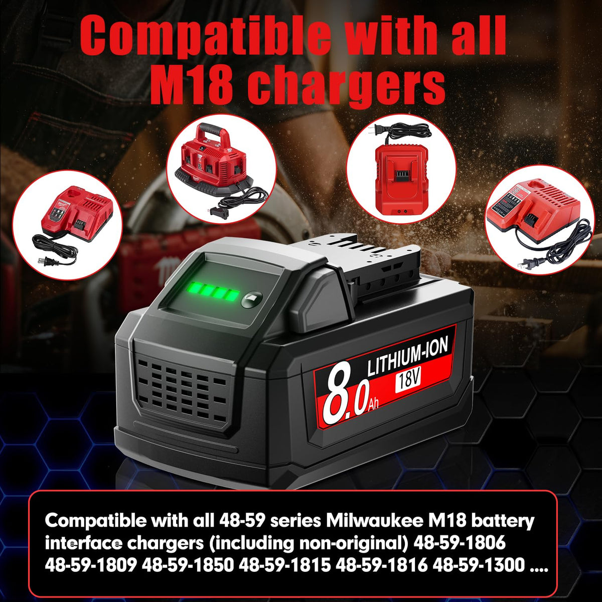 JUNWOOD rechargeable power for tools with memory-free performance.