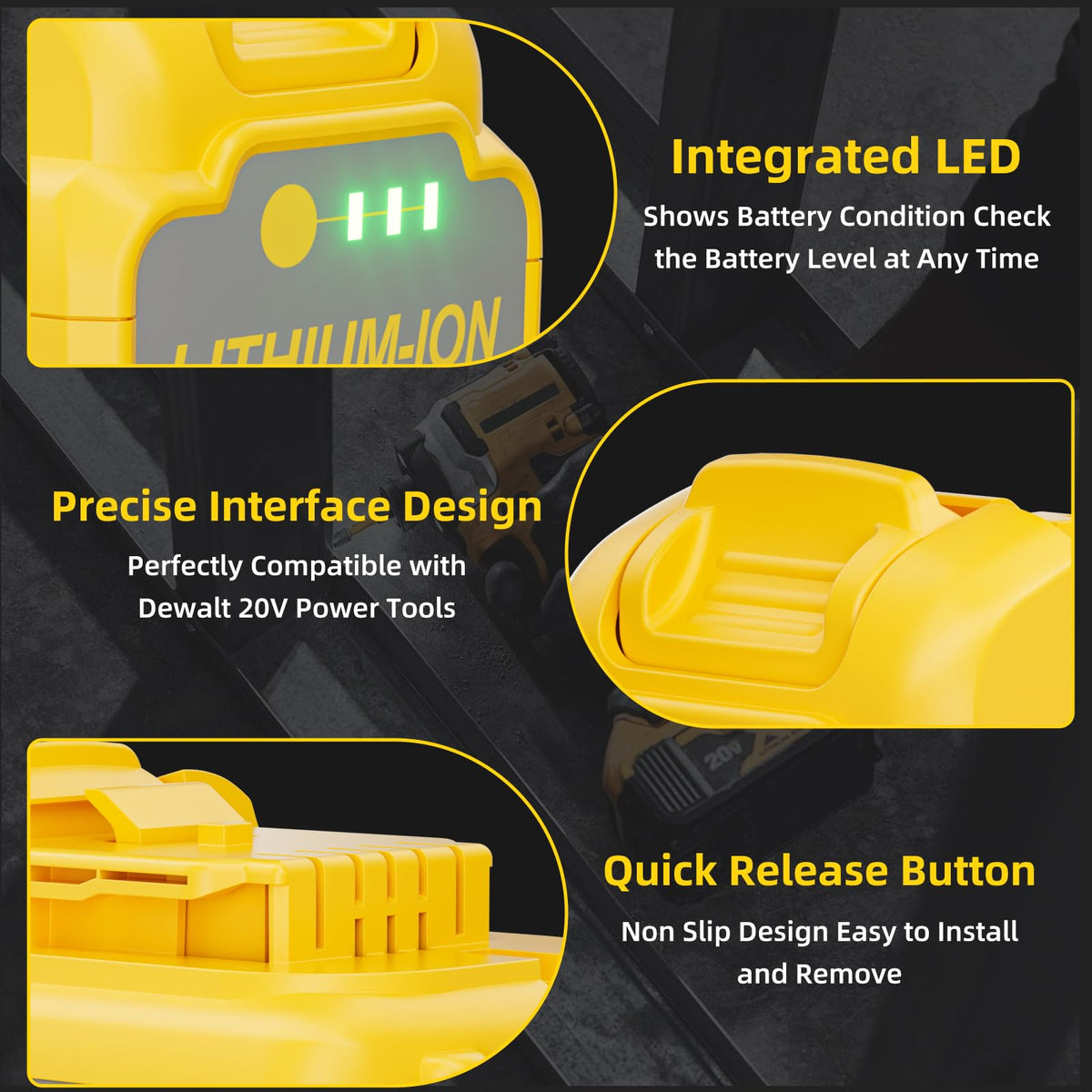 JUNWOOD safety protections guard against overcharge and short circuits.