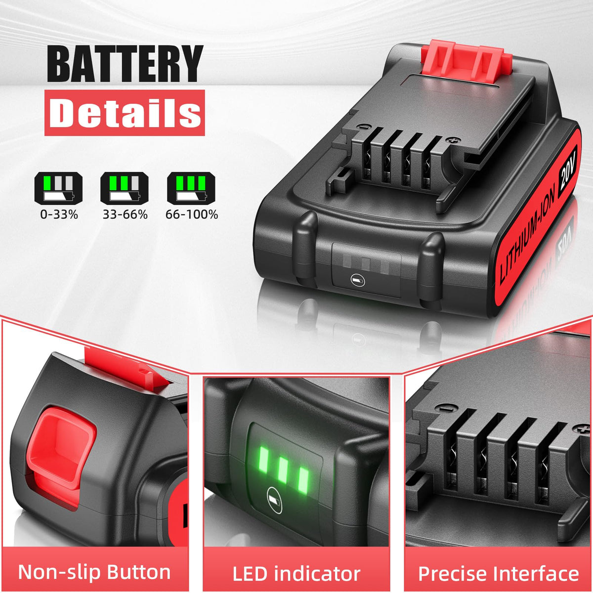 Junwood upgraded 4000mAh capacity for longer use between charges.